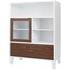 Teamson Home Elegant Home Fashions Tyler EHF-F0010-Armadietto da Bagno, 33 x 66 x 86,8 cm, con cassetti e Ripiani a 2 Toni, Colore Marrone, Bianco/Legno Naturale, Taglia Unica