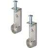 Gedotec Supporto per asta armadio a soffitto | 2 pezzi Supporto per asta appendiabiti in metallo | OVALE | Sospensione per aste armadio e appendiabiti cromo | MADE IN GERMANY
