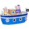 Peppa Pig - La Barca di Nonno Pig, Barca Giocattolo per età prescolare, 1 Action Figure, Ponte Rimovibile, Ruote Che girano, dai 3 Anni in su