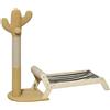 PawHut Amaca per Gatti con Tiragraffi per Gatti a forma di Cactus Design 2 in 1 per Interni, 88.5x31.5x76.5 cm|Aosom