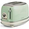 Ariete Toaster Vintage Verde 0155/04 Tostapane Elettrico In Metallo 6 Livelli Doratura Espulsione Automatica 810W