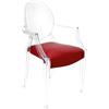 MYAREADESIGN set da 4 sedie KARTELL LOUIS GHOST con IL CUSCINO - 4x4853-B4+4xGRETA-16