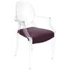 MYAREADESIGN set da 4 sedie KARTELL LOUIS GHOST con IL CUSCINO - 4x4853-B4+4xGRETA-19