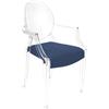 MYAREADESIGN set da 4 sedie KARTELL LOUIS GHOST con IL CUSCINO - 4x4853-B4+4xGRETA-26