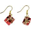 Miniblings pacchi Miniblings orecchini regalo di regali di Natale rosso presenta - Gioielli fatto a mano placcati argento I Orecchini