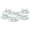 Tognana Polar, set 6 tazze caffè con piatto, new bone china, Bianco