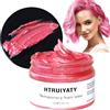 HTRUIYATY Rosa Colore Temporaneo Capelli,Gel Colorato per Capelli Naturale Cera per Capelli Uomo e Donne,Cera Capelli Colorata per Feste,Cosplay e Halloween