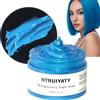 HTRUIYATY Blu Colore Temporaneo Capelli,Gel Colorato per Capelli Naturale Cera per Capelli Uomo e Donne,Cera Capelli Colorata per Feste,Cosplay e Halloween