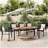 Vidaxl 1423469 Tavolo da Giardino Piano Legno Nero Polyrattan Massello Acacia