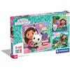 Clementoni - 25295 - Supercolor Puzzle - Gabby's Dollhouse - 3x48 Pezzi (Include 3 Puzzle Da 48 Pezzi) - Puzzle Bambini 5 Anni, Puzzle Cartoni Animati, Made In Italy