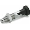 Ganter Normelemente Ganter Norm elementi GN 717 - 3 della M6 Bullone di AK in acciaio inox di Resto, argento, GN 717-3-M6X0, 75-CK-ST