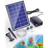 Biling 3.5W Aeratore Laghetto Solare, Pompa ad Aria Solare per Acquario Giardino con 2200mAh Batteria, Ossigeno Solare per per Circolazione Ossigenante Aerazione Laghetti da Pesca, Giardino, Pesca
