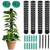 OFFCUP Palo di Muschio,4Pcs Sostegno Piante Rampicanti, Aste di Muschio con 2Pcs Piante da Velcro e 12Pcs Etichette, Moss Pole Muschio, Bastoncini per Piante impilabili in plastica