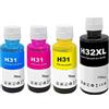 LAIPENG 31 32XL Inchiostro Compatibile con HP 31 32 XL per Smart Tank 315 319 455 515 516 530 555 558 559 570 655 670 790 5105 7005 7006 7305 7306 7605 415 419 Stampante Multipla (BK/C/M/Y)