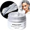 HTRUIYATY Grigio Colore Temporaneo Capelli,Gel Colorato per Capelli Naturale Cera per Capelli Uomo e Donne,Cera Capelli Colorata per Feste,Cosplay e Halloween