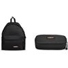 EASTPAK Padded Pak'r Zaino, 40 cm, 24 L, Nero & Astuccio singolo ovale XL, 22 cm, nero