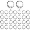 TOAOB THE ONE AND ONLY BABY TOAOB 50 Pezzi Ganci per Orecchini Fai Da Te Argento Chiusure per Orecchini in Acciaio Inossidabile Rotondo Francesi con Anellini per Bigiotteria Creazione di Gioielli Bigiotteria 14.5 X 12 mm