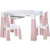 FREEON 46644 TAVOLO + 2 SEDIE NEO COLORE BIANCO/ROSA