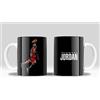 newseny Tazza NBA di Michael Jordan Collezione in Bianco e Nero con toni rossi - Regalo per i fan di M.Jordan NBA | Ceramica 355ml (Michael Jordan Taza)
