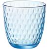 Bormioli Rocco Slot Lively Blue Bicchiere Acqua 29 Cl Set 6 Pz In Vetro Blu