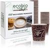 ECOBIO and GO Bicchierini Caffè in Carta 1000 Pezzi, Bicchieri Caffe Monouso Biodegradabili 75 ml, Tazzine caffè usa e getta (BROWN COFFEE)