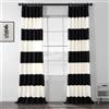 HPD Half Price Drapes PRTW-PRCT-P Tende a Righe Orizzontali per Soggiorno, 50 x 108 (1 Pannello), PRCT-HS06-108, onice Nero e Bianco Sporco, Tessuto, W 50 x L 108 (1 Panels)