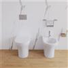 Set Sanitari completi 5 pezzi Serie Narciso filo muro in ceramica Dual  Rimless