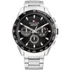 Tommy Hilfiger Orologio Analogico Multifunzione al Quarzo da Uomo con Cinturino in Acciaio Inossidabile Argentato - 1791967