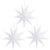CAMILIFE 3 Stück 9 Sternpapier Sternlaternen 30cm 3D-Papier hängen Weihnachtsdekorationen Hochzeit Geburtstag Baby-Dusche Zimmer Weihnachtsschmuck Partyzubehör
