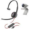 Poly Webcam Studio P5+Cuffia BW 3210 - 2200-87120-025 - Poly 2200-87120-025