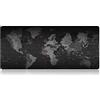 Tech Stor3 Tappetino XXL mappa del mondo speed Gaming Mouse pad, 88 x 30 cm, World Map con base antiscivolo in gomma, aderente e liscio, adatta ad ogni mouse, tastiera e laptop