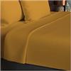 Soleil d'ocre, Lenzuolo sopra in cotone 57 fili 260x300 cm UNI senape, di Soleil d'ocre