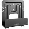 LogiLink BP0049 - Supporto universale per lettori multimediali, hard disk, cavi, decoder satellitari nero; profondità regolabile 25-39 mm