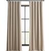 HPD Half Price Drapes - Tende oscuranti per camera da letto, 213 cm di lunghezza, in tinta unita, isolamento termico (1 pannello), in lino, 127 x 213 cm (larghezza x lunghezza), marrone chiaro