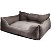 UNITED COLORS OF BENETTON. - Letto per Cani e Gatto - Cuscino per Cani Divano con Cuscini - Cuccia Cane Interno Taglia Grande - 75 x 60 x 25 cm - Cuscino Cane Impermeabile e Lavabile - Marrone