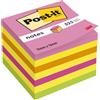 Post-It Foglietti Adesivi per Appunti, Cubo, 325 Fogli, Multicolore (Fucsia/Verde/Rosa/Giallo), 76 x 76 mm