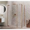 Novellini Box Doccia Porta Anta Battente N180 G+F in Linea 140x80 - Profilo: Bianco Opaco