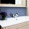 Ambiance Sticker Adesivi Autoadesivi, Decorazioni Murali, Adesivi per Piastrelle per Bagno e Cucina Piastrelle Ethnique Lusaka - 9 Piastrelle Adesive 15 x 15 cm