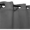 Atout Ciel Tenda oscurante termica in velluto con occhielli, 140 x 240 cm, colore: Grigio pronto da posare