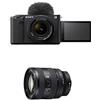 Sony ZV-E1 | Kit Vlog camera full-frame con obiettivo intercambiabile 28-60 mm f/4-5.6 + Obiettivo SEL2070G