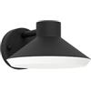 Eglo Ninnarella - Lampada da parete LED per esterni, applique, illuminazione esterna a parete con luce verso il basso, in metallo nero e plastica bianca, luce bianca calda, IP44