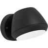 Eglo Nivarolo - Lampada da parete LED per esterni, applique, illuminazione esterna a parete, faretto spot con luce verso il basso, in metallo nero, IP44, luce bianca calda, IP44