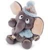 NICI 47273 Peluche 35 cm - Animali di pezza, Bambini e Neonati - Morbido Pupazzo per i Giochi e Le Coccole - Elefanti Giocattolo della Collezione Invernale, Grigio/Celeste, Colore Blu