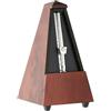 Wittner Metronomo Taktell forma piramidale Sistema Maelzel Serie 810 - Custodia in legno massello - Con campana - Mogano marrone opaco - Non richiede batterie - Made in Germany