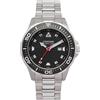 Cressi Manta, Orologio Professionale Subacqueo Unisex Adulto 100 m/10 ATM, Argento (Silver)/Nero/Cinturino Argento, Taglia Unica