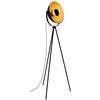 BRILONER - Lampada da terra retrò con interruttore a pedale, orientabile, attacco E27 max. 60 watt, piantana, lampada da lettura, lampada da soggiorno, lampada da pavimento, 58x34,5x148 cm, nero-oro