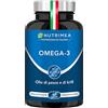 Laboratoires Nutrimea Omega 3 | Nuova Formula | Krill Antartico | Olio di Pesce | Antiossidante | Funzioni Cognitive e Salute del Cuore | Alta Concentrazione di EPA/DHA e Astaxantina | 60 Capsule | Nutrimea
