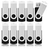 KOOTION 10 Pezzi Chiavetta USB 16GB, USB 2.0 Pen Drive 16GB Piccolo e Leggero Pennetta USB con Coperchio in Metallo Girevole a 360° Penna USB Set Para Ordenador/TV/Coche/Player, ect - Nero