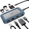 uni Adattatore HUB USB C, 8 in 1, 4K HDMI con [connettore staccabile] et Ethernet 1000M, PD100W, 2 Porta USB 3.0, lettore SD/Micro SD, Compatible per iPad Pro, MacBook, Galaxy S20 etc