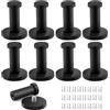 WJUAN Gancio Appendiabiti Nero Opaco 8 pezzi 53 mm Tondo Appendiabiti Modelli Aggiornati in Acciaio inox Gancio da parete Gancio per Appendere Oggetti Comuni in Cucina e Camera da Letto